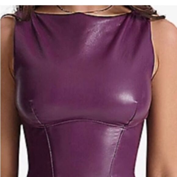 House of CB Sahara Maxi Faux Leather Sheath Dress - Size small NWT $285 - Picture 10 of 11